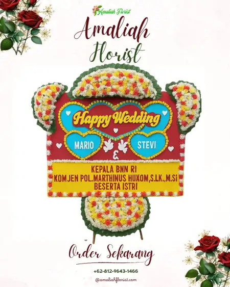 Papan Bunga Pernikahan Bongan